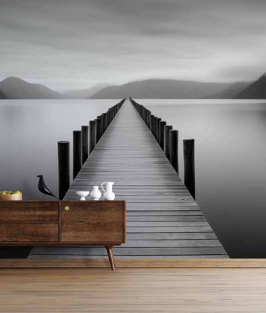 Paisaje Muelle Blanco y Negro