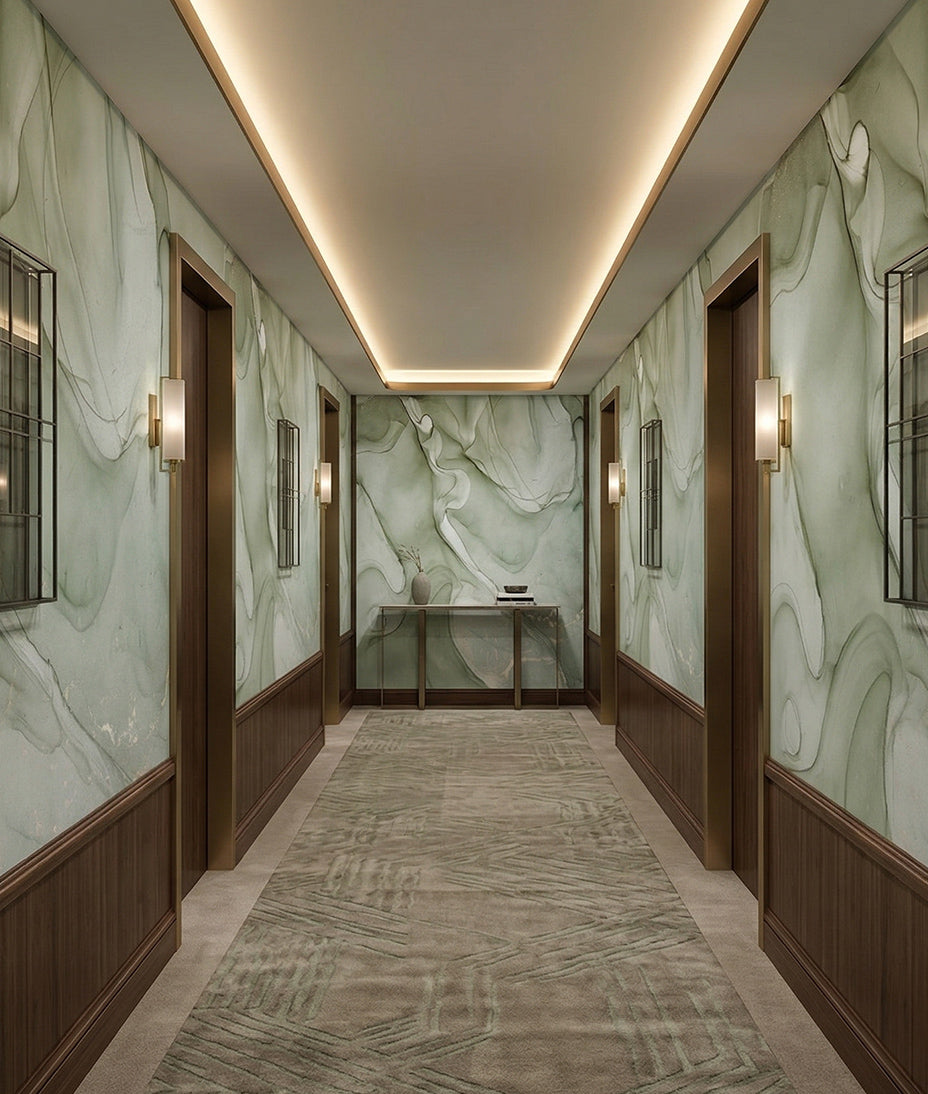 Cool Liquid Sage Marble II