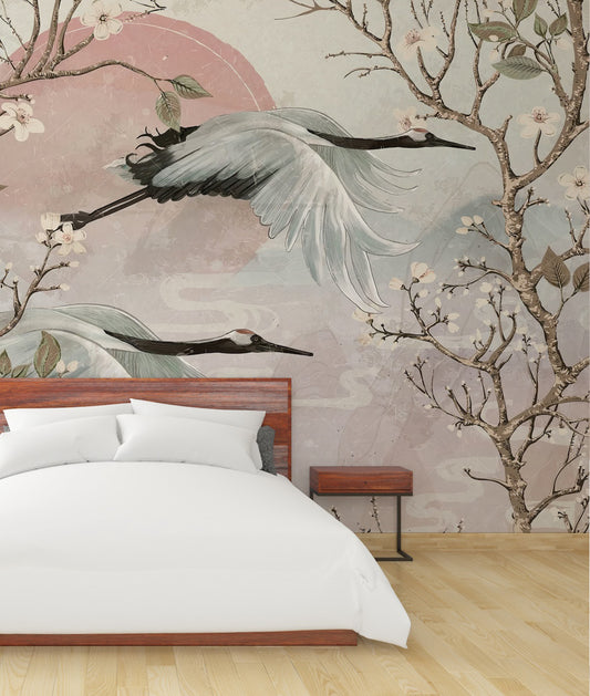 Ilustración Vintage Paisaje Japonés