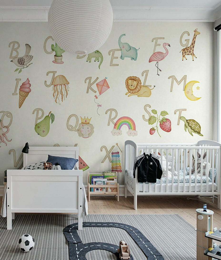 Acuarela Abecedario Ilustrado (Inglés)