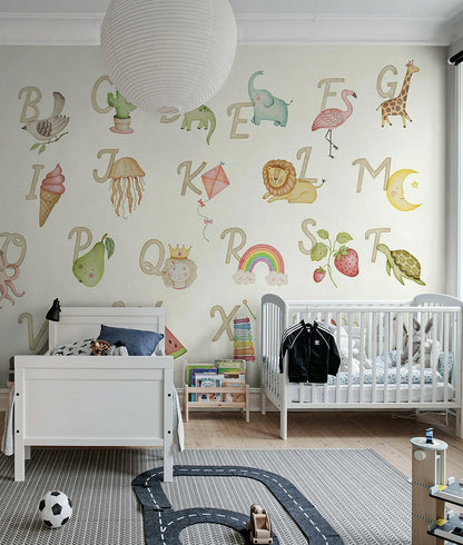 Acuarela Abecedario Ilustrado (Inglés)