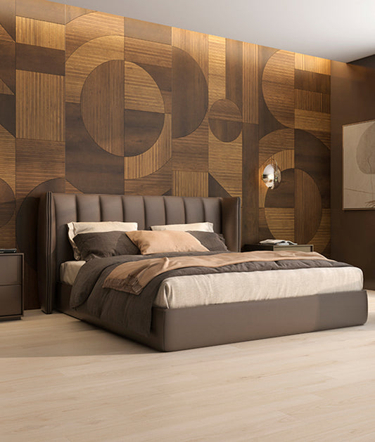 Panel con Diseños de Madera