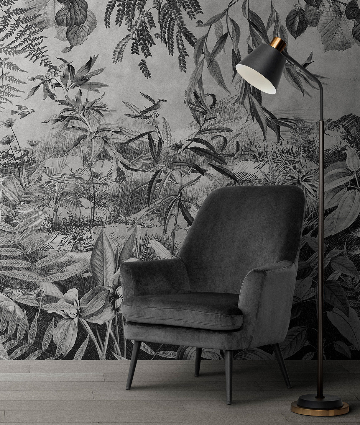 Paisaje Tropical Black & White