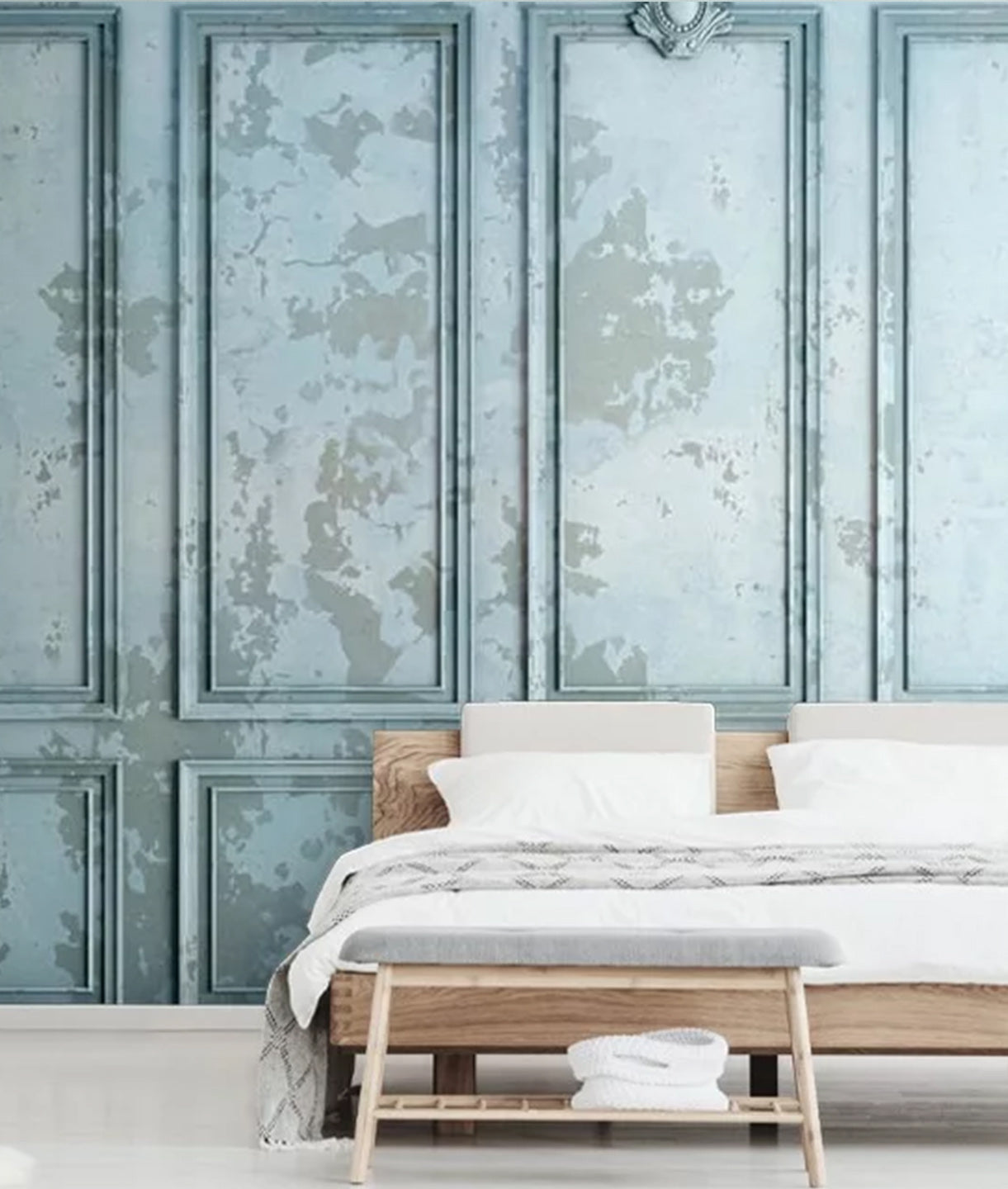 Grunge French Panel - Light Blue
