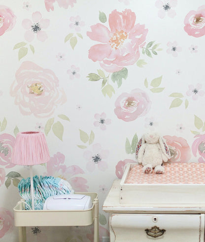 Watercolored Jumbo Flowers