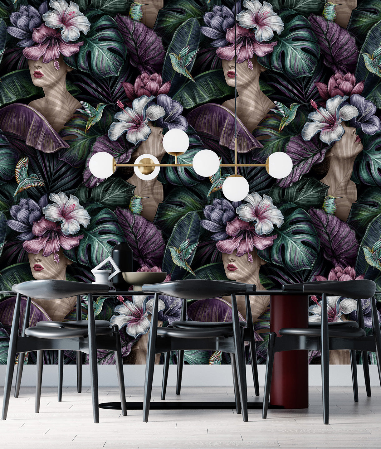 Damas, Flores y Plantas Tropicales