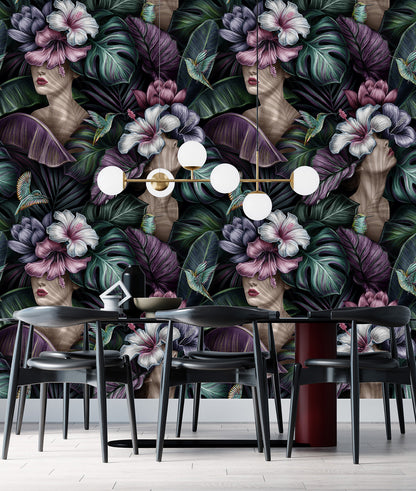 Damas, Flores y Plantas Tropicales