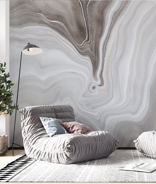 Gray Fluid Art