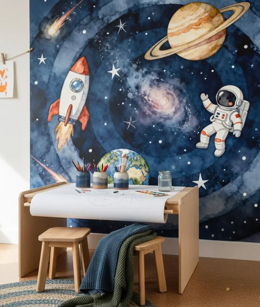 Astronauta y Paisaje Espacial