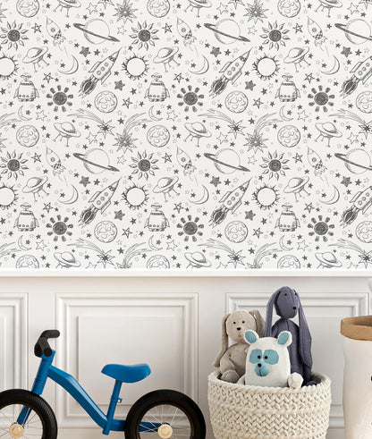 Rocketships and Planets Sketches