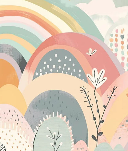 Ilustración Paisaje Arcoíris