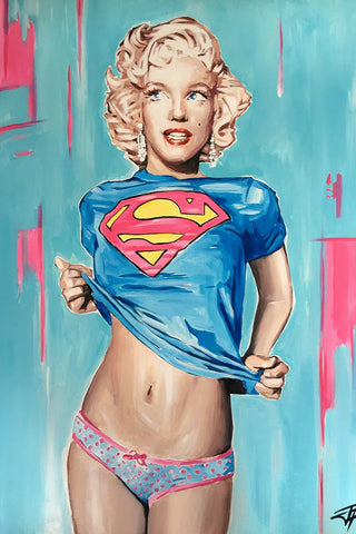 Canvas Marilyn Monroe Superman Shirt