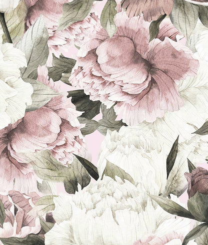 Ilustración Flores Blancas y Rosas