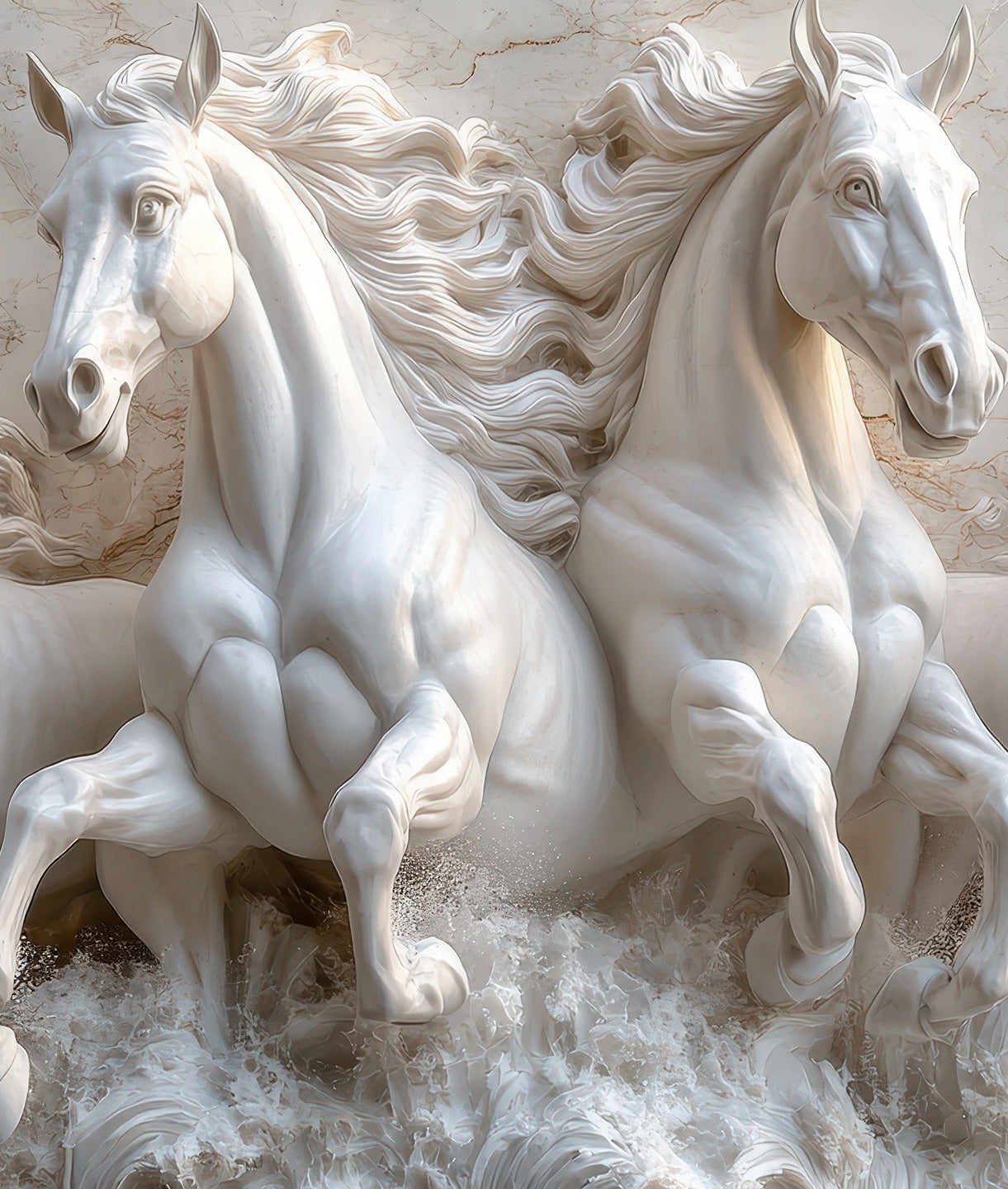 Muro Escultura de Caballos