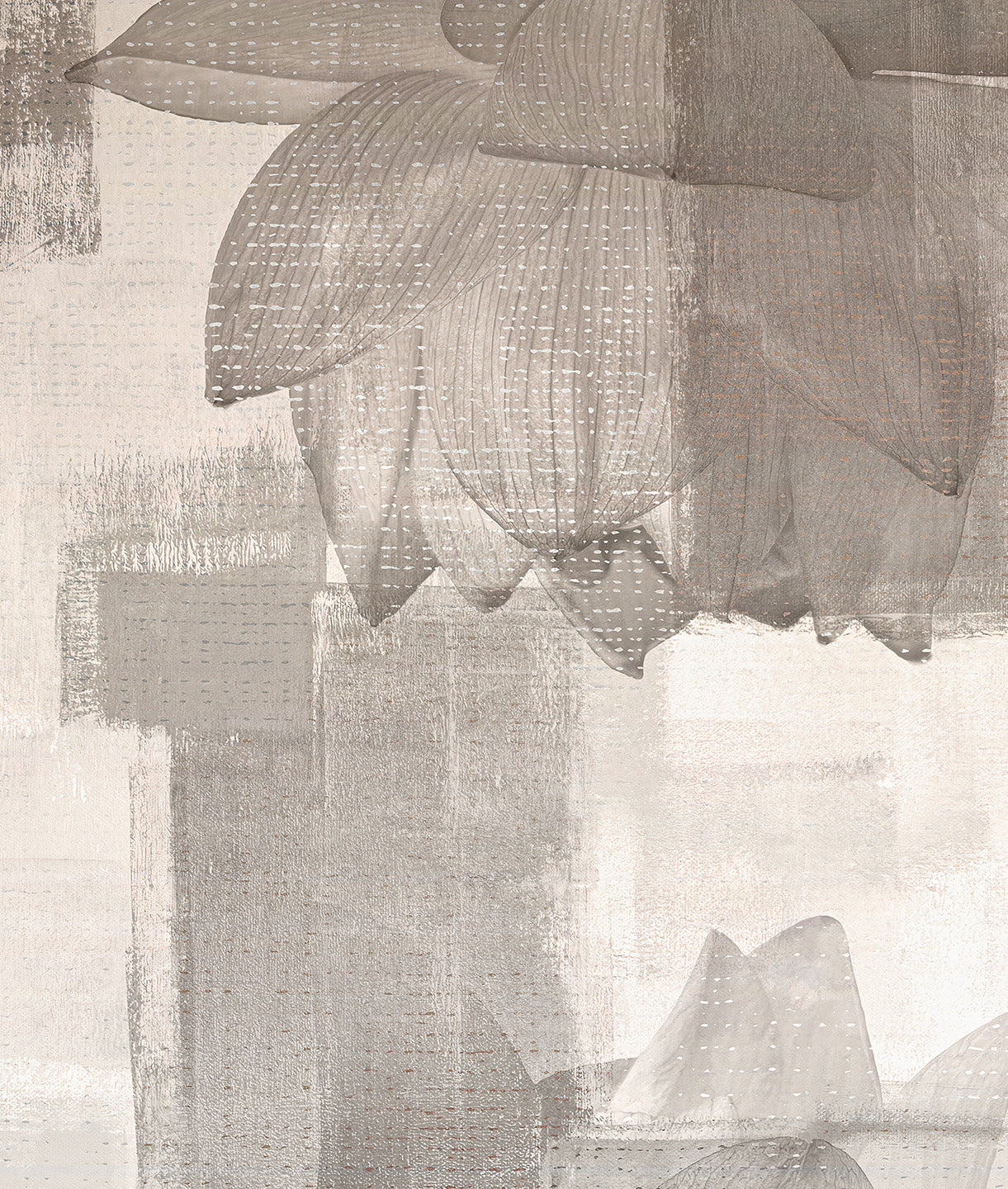 Grunge Lotus Flower Sepia