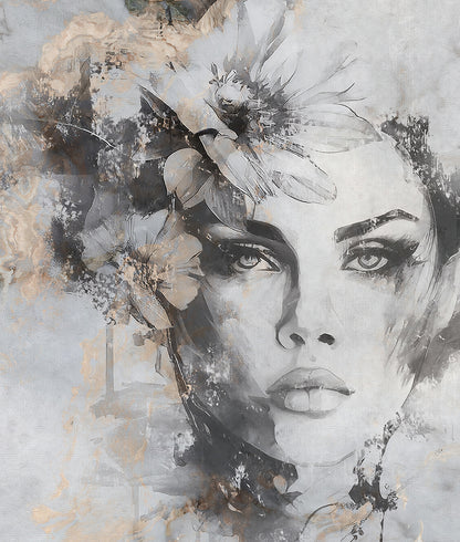Rostro Dama En Mármol Gris