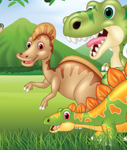 Happy Dinosaurs in the Woods