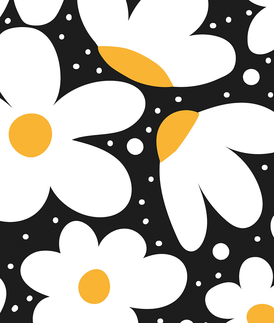Black, White & Yellow Flowers