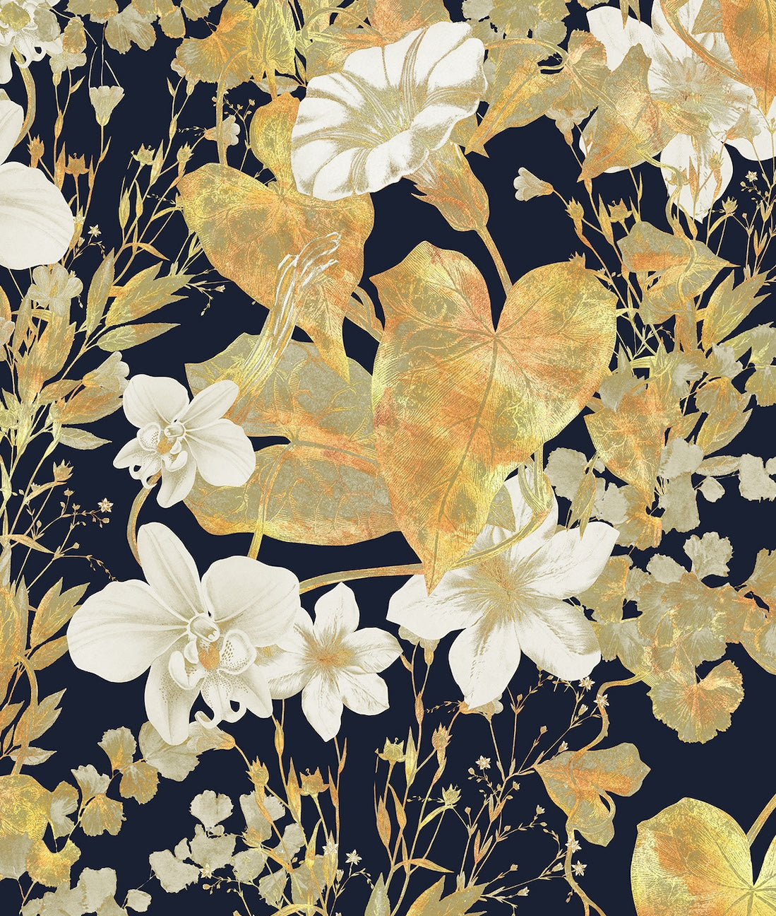 Golden Blossom Patrón Floral