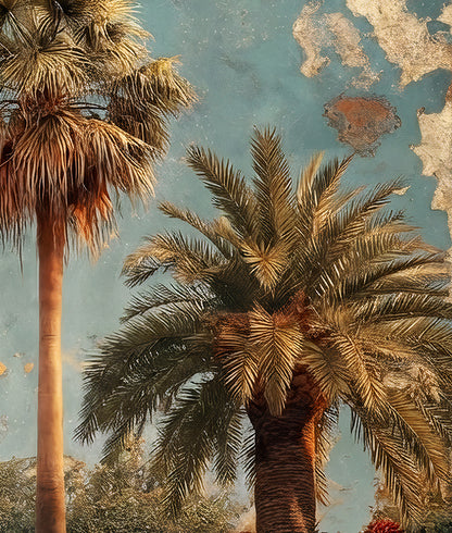Paisaje Tropical Rústico Vintage