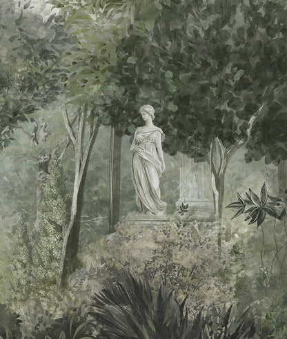 Pintura Fresco Estatua en Jardín