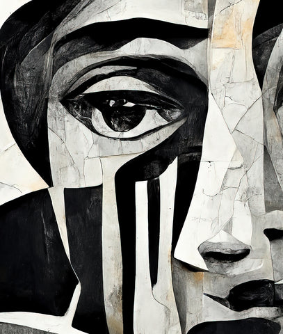 Mural Blanco y Negro Surrealista