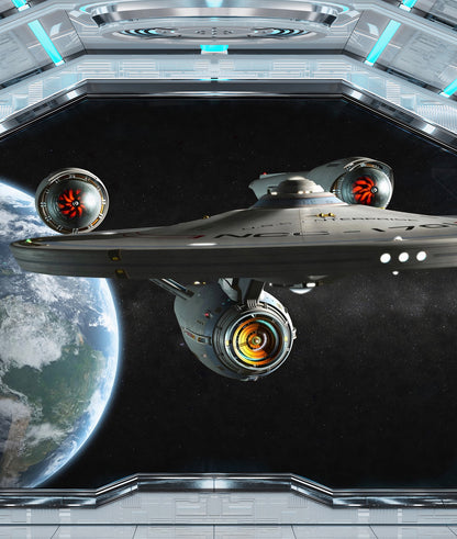 Interior Nave Espacial con Vista