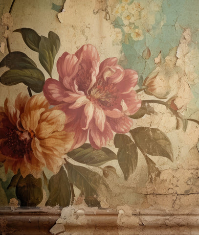 Rustic Flowers Vintage Wall