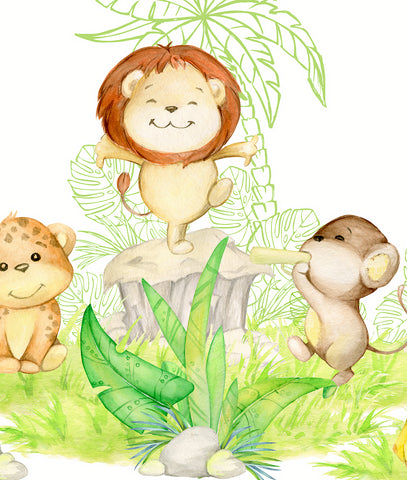Cute Little Animals Watercolor
