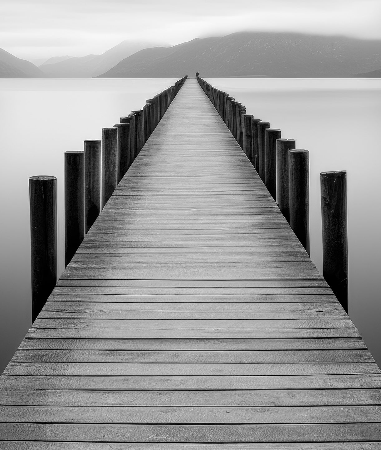 Paisaje Muelle Blanco y Negro