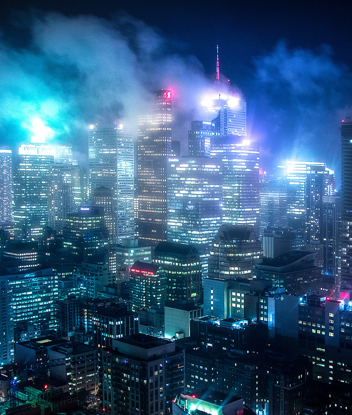 Edificios Cyberpunk Manga