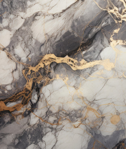 Marmoleado Gris Blanco y Dorado v1