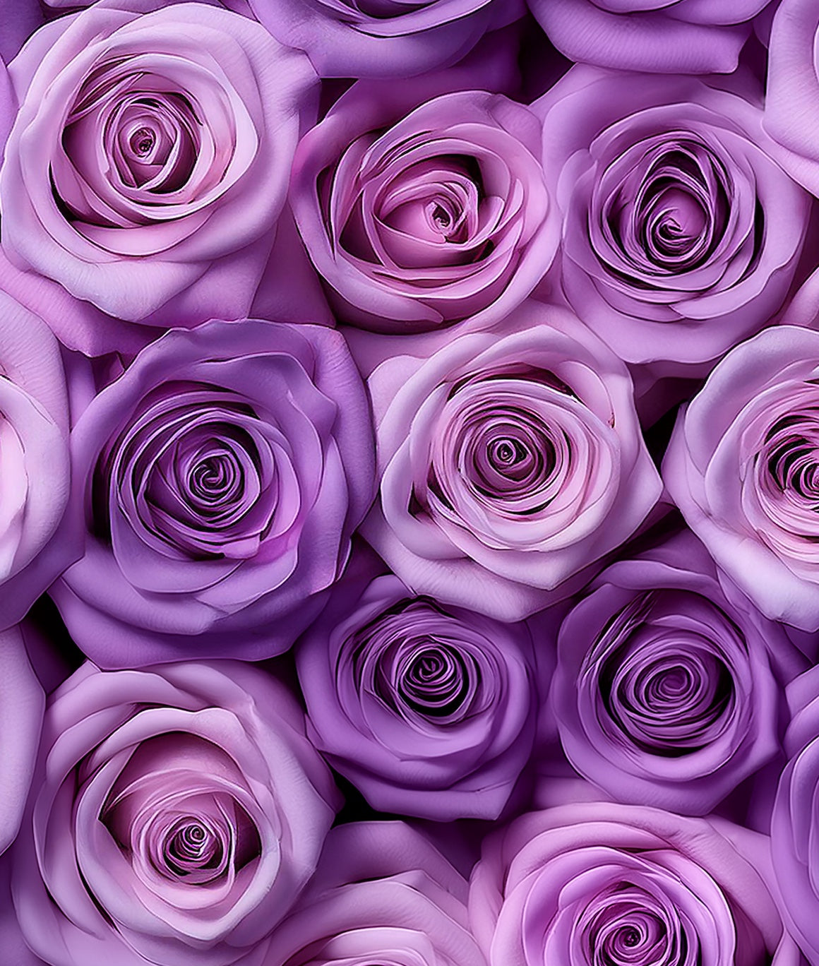 Patrón Floral Rosas Lila y Rosa