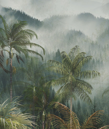 Paisaje Jungla, Montañas y Neblina