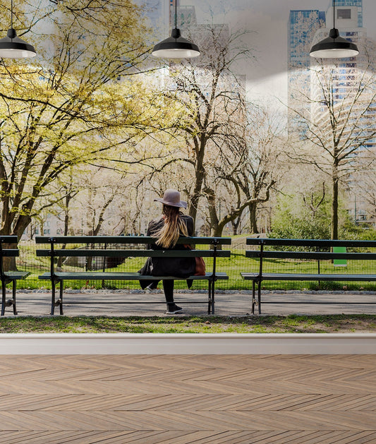 Mujer en Bamba en Central Park
