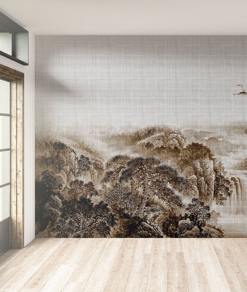 Sepia Oriental Painting