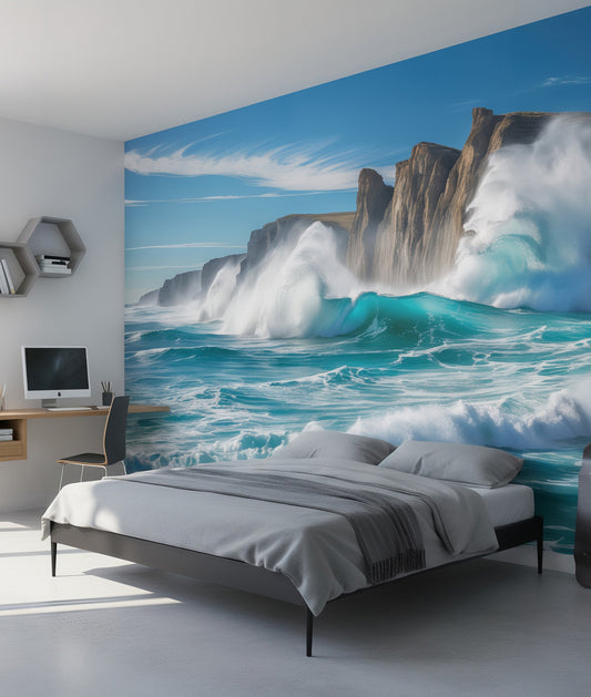 Paisaje Mar, Olas y Rocas