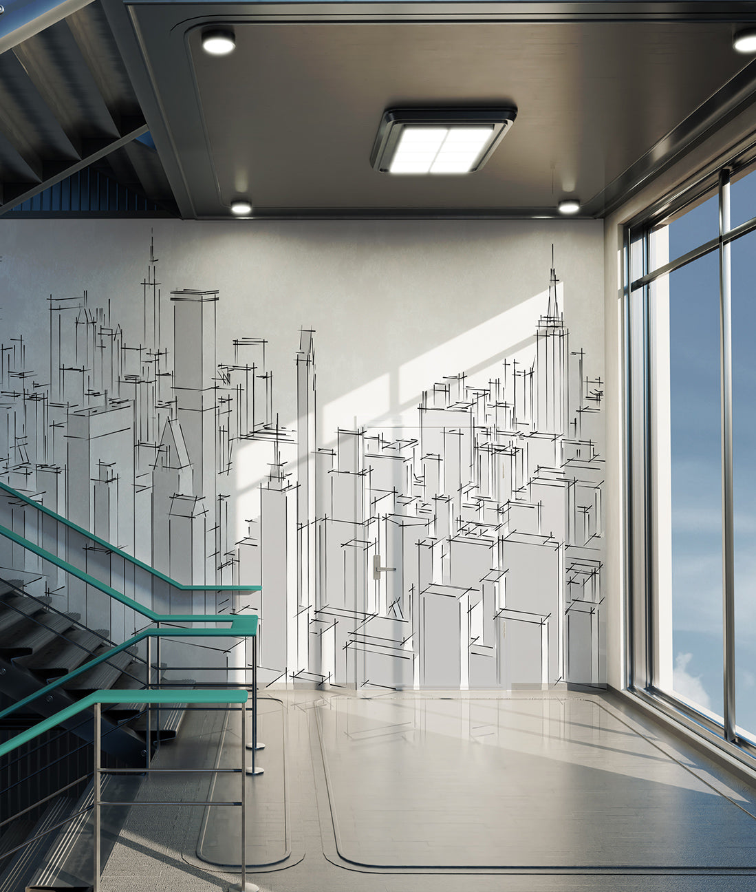 Sketch Edificios a Línea