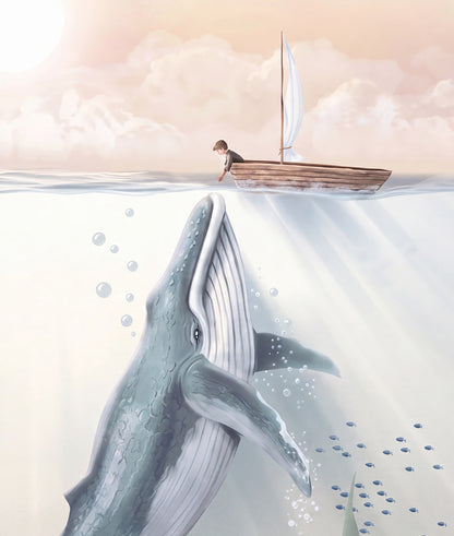 Beautiful Whale and Boy - Day
