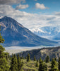 Majestuoso Paisaje Bosque y Montañas Nevadas