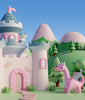 Cute Princess Castle with Baby Dragon