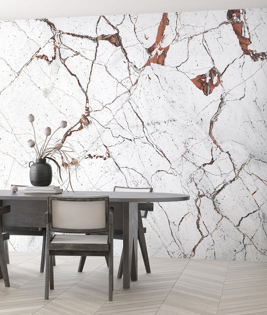 Mármol Blanco Vetas Café