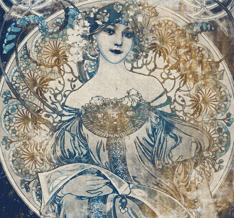 Tapiz Vintage Madame De Pompadour Retro Art Nouveau