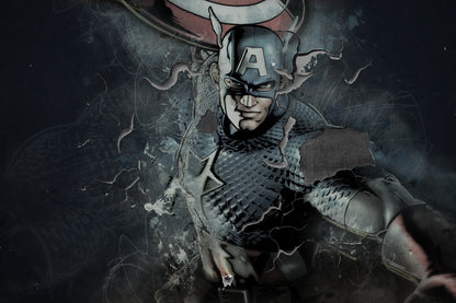 Captain America Rustic Vintage Wall