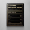 Canvas Motivacional Success Nutrition Facts
