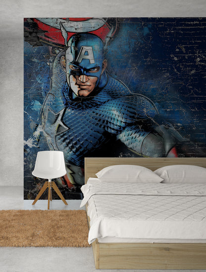 Captain America Rustic Vintage Wall